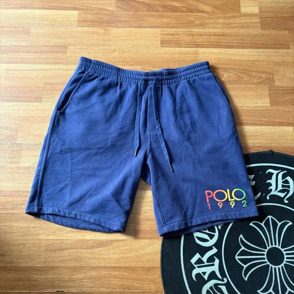 Polo Ralph Lauren Men's Blue Polo 1992 Logo Fleece Sweat Shorts